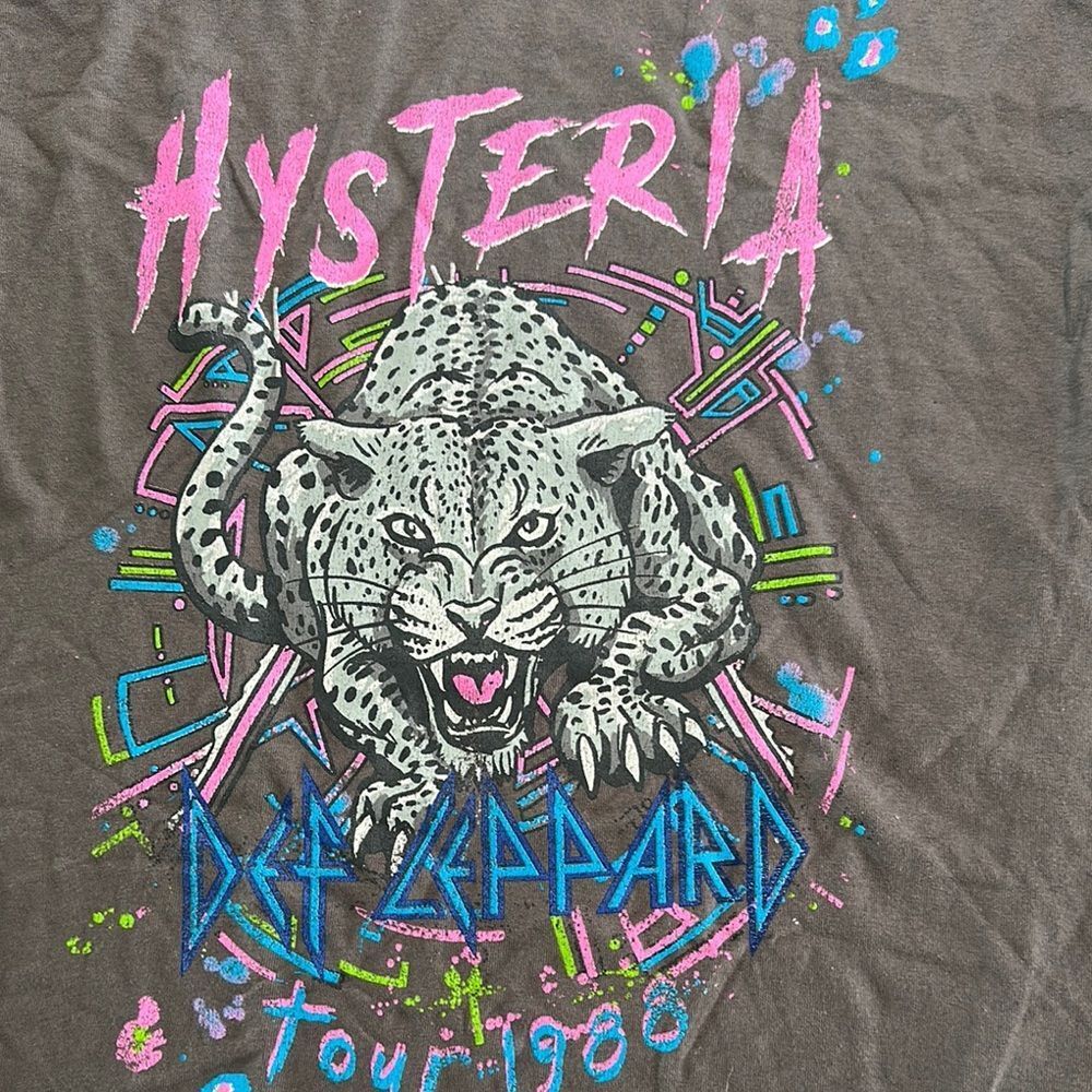 Def Leppard Hysteria Tour 1988 Graphic‎ Tee - Gray